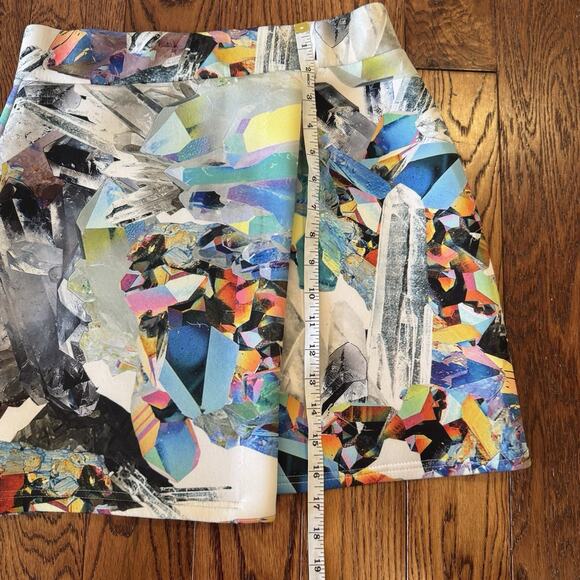 Jaded London Crystal Cyberwave Asymmetrical Skirt Womens M Stretch Abstract UK - Picture 16 of 16
